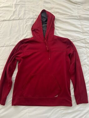 bcg Red Hooded Fleece with Gray Lining